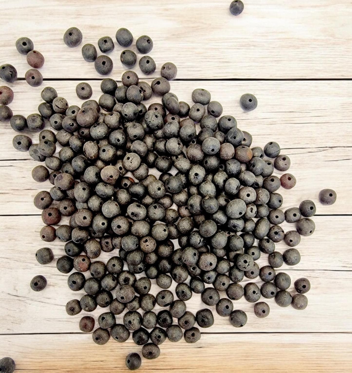 Raw Baltic Amber Beads: Dark Cherry Baroque Beads (40pcs)