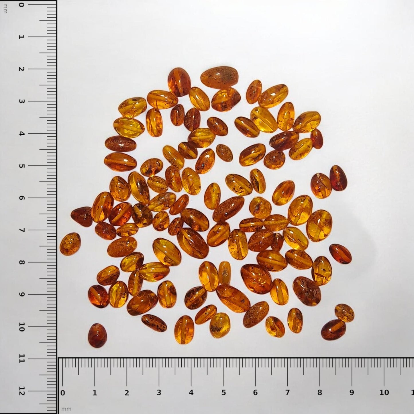 Polished Honey Baltic Amber Beads: Olive Shape, 6-17mm, 20pcs