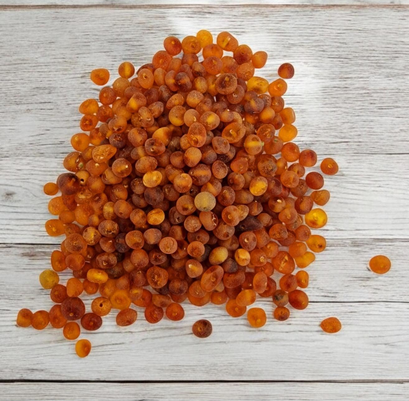 Raw Baltic Amber Beads: Cognac Honey Baroque Gemstones (5-6mm)