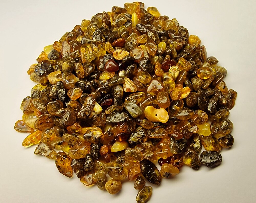 100 pcs Baltic Amber Loose Natural Baltic Amber Beads Green