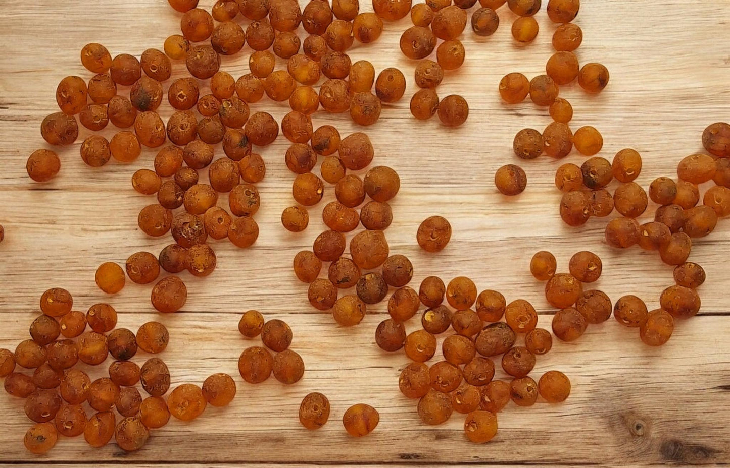 Raw Baltic Amber Beads: Cognac Baroque Gemstones (4-5mm, 100pcs)