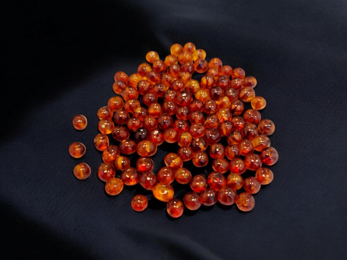 Cognac Baltic Amber Beads: Baroque Shape, 6-7mm, 40pcs