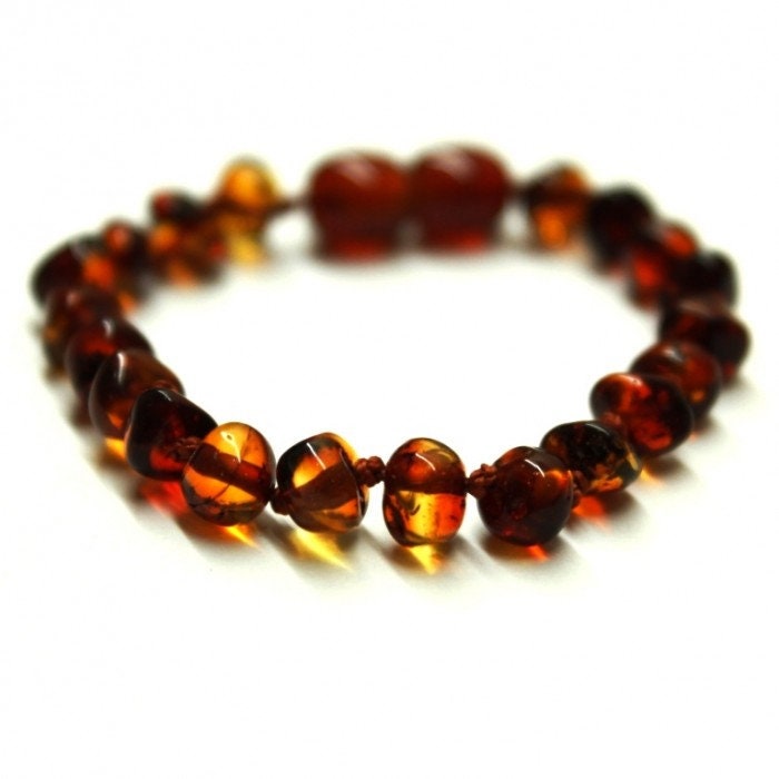 Natural Baltic Amber Jewerly/ 11-25 cm/ Dark Cognoc   bq / Polished Beads / Men Women jewelry