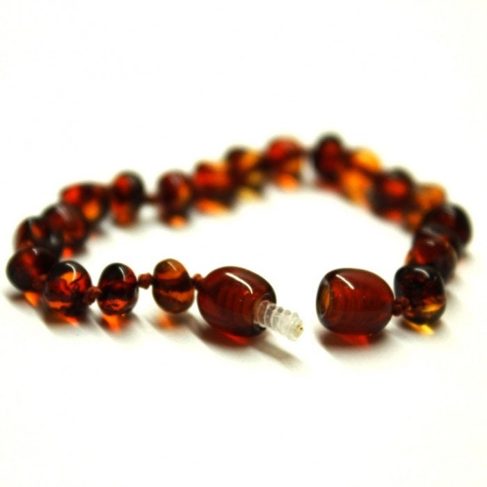 Natural Baltic Amber Jewerly/ 11-25 cm/ Dark Cognoc   bq / Polished Beads / Men Women jewelry