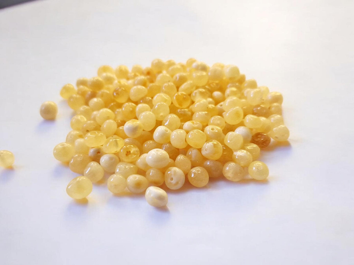 Yolk Baltic Amber Beads: Baroque Jewelry Supplies (40pcs)
