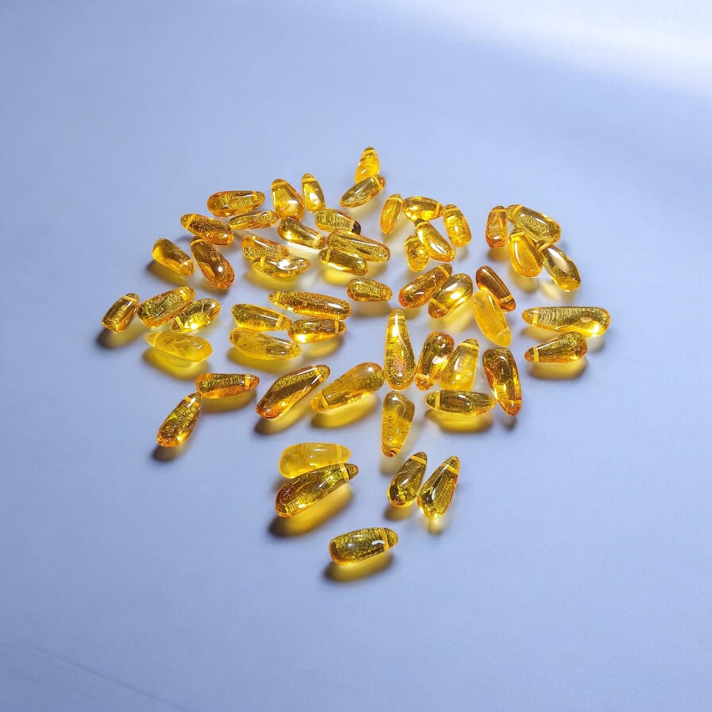 Polished Lemon Baltic Amber Beads: Olive Shape, 50pcs