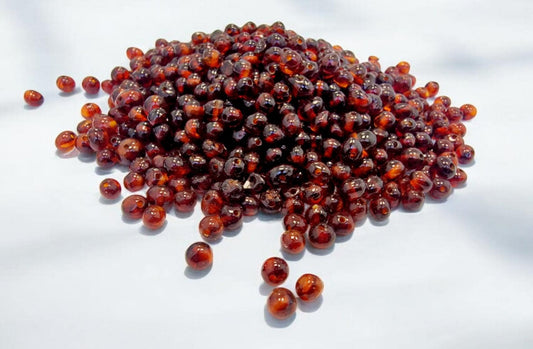 Polished Baltic Amber Beads: Dark Cognac Baroque Beads (4-5mm, 100pcs)