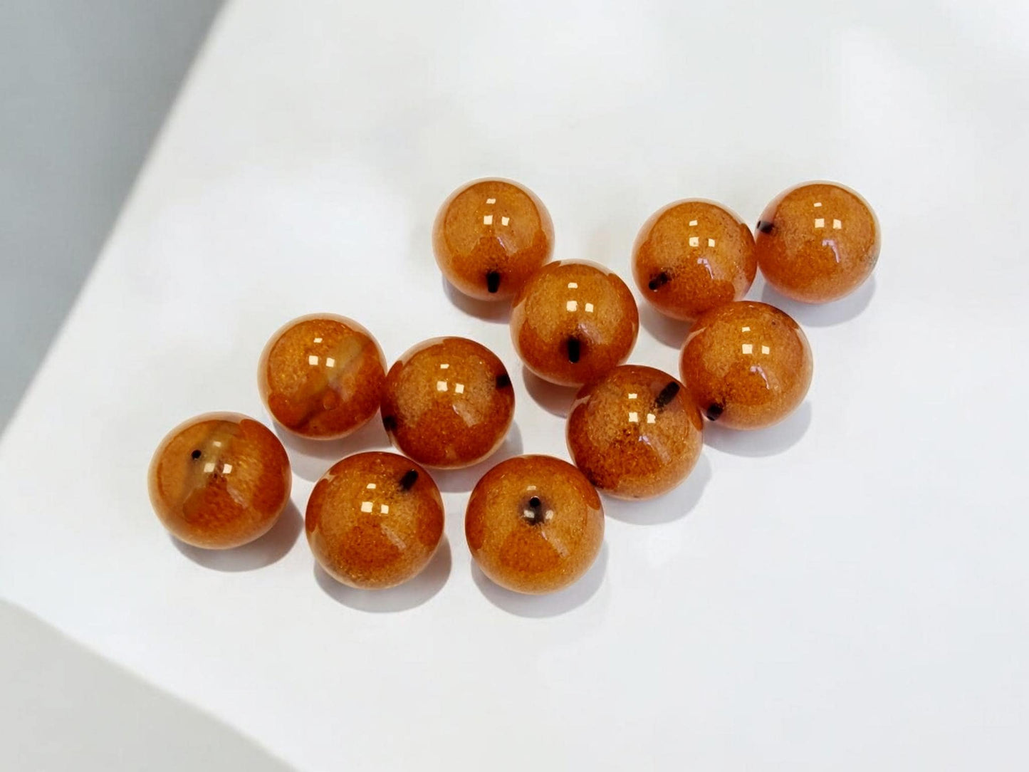 Polished Cognac Baltic Amber Beads: Round Pressed, 18.5mm