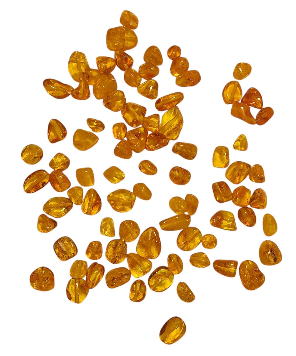 Polished Baltic Amber Olive Beads: Lemon Color, 5-14mm, 50pcs