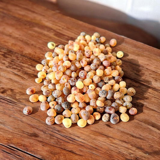 Raw Baltic Amber Beads: Mix Color Baroque Gemstones (5-6mm)