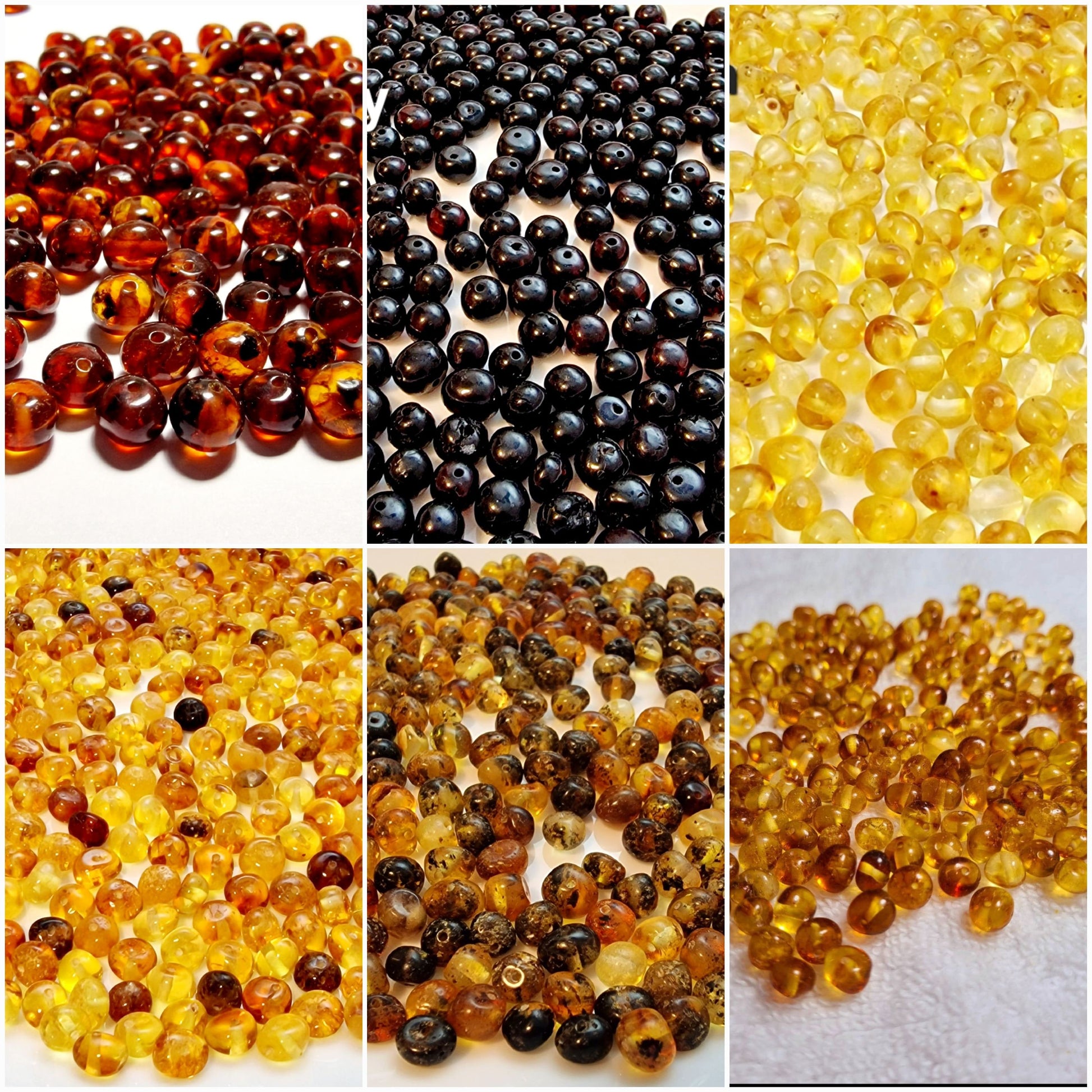 40-80 pcs Baltic Amber Loose/ Natural Baltic Amber / Amber beads/ beads 6-7.5mm / Cognoc / Mix #0214