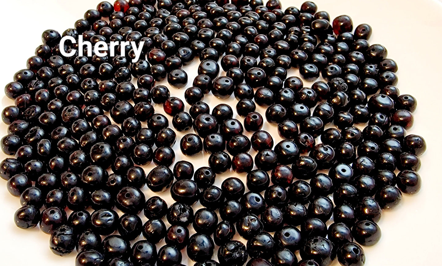 40-80 pcs Baltic Amber Loose/ Natural Baltic Amber / Amber beads/ beads 6-7.5mm / Cognoc / Mix #0214