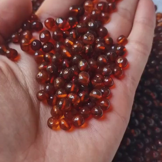 40-80 pcs Baltic Amber Loose/  Natural Baltic Amber / Amber beads/ beads 6-7.5mm / Cognoc / Mix #0214
